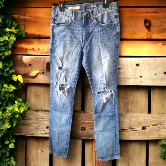 Gap Men's Distressed Skinny Jeans - Picture 1 of 7